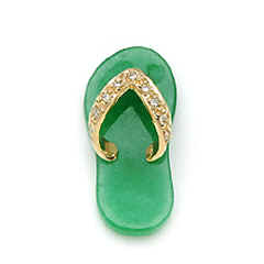 HG070A GREEN SLIPPER PENDANT