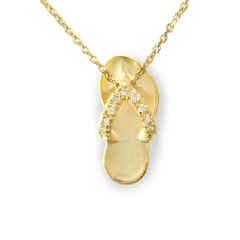 HG071A YELLOW GOLD DIA HWN SLIPPER