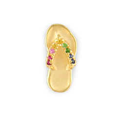 HG072A YELLOW GOLD RAINBOW SLIPPER