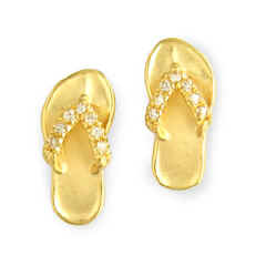 HG080A YELLOW GOLD SLIPPER PIERCE