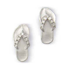 HG080B WHITE GOLD SLIPPER PIERCE